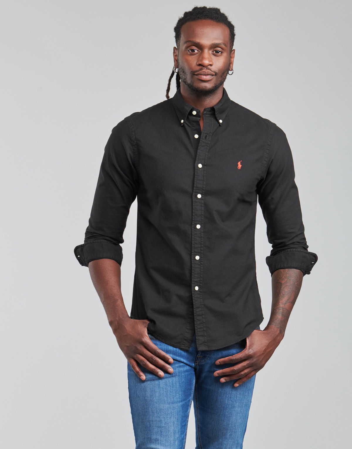Košeľa Polo by Ralph Lauren Long Sleeve Shirt Čierna | 710772288001-NOS, 1