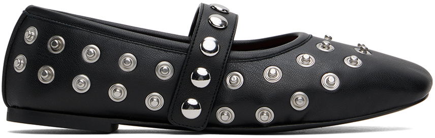 Tenisky a topánky Stella McCartney Stella McCartney Ryder Popper-Studded Ballerina Flats Čierna | 810473W1IL0, 0