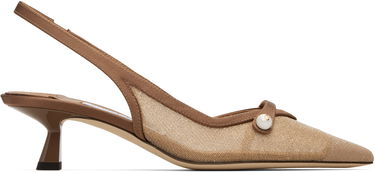 Tenisky a topánky Jimmy Choo Amita 45 Mesh Slingback Heels Béžová | AMITA 45, 0