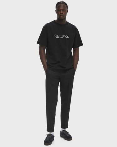 Nohavice ØLÅF Slim Elasticated Trousers XL Čierna | M990402-BLACK, 1