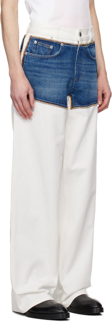 Džínsy Jean Paul Gaultier Jean Paul Gaultier 'The Petit Grand' Two-Tone Wide-Leg Jeans Modrá | 25/33-F-JE166-D018-0357, 1