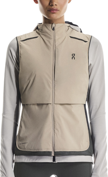 Vesta On Running Running Weather Hooded Vest Béžová | 1wf30233557, 0
