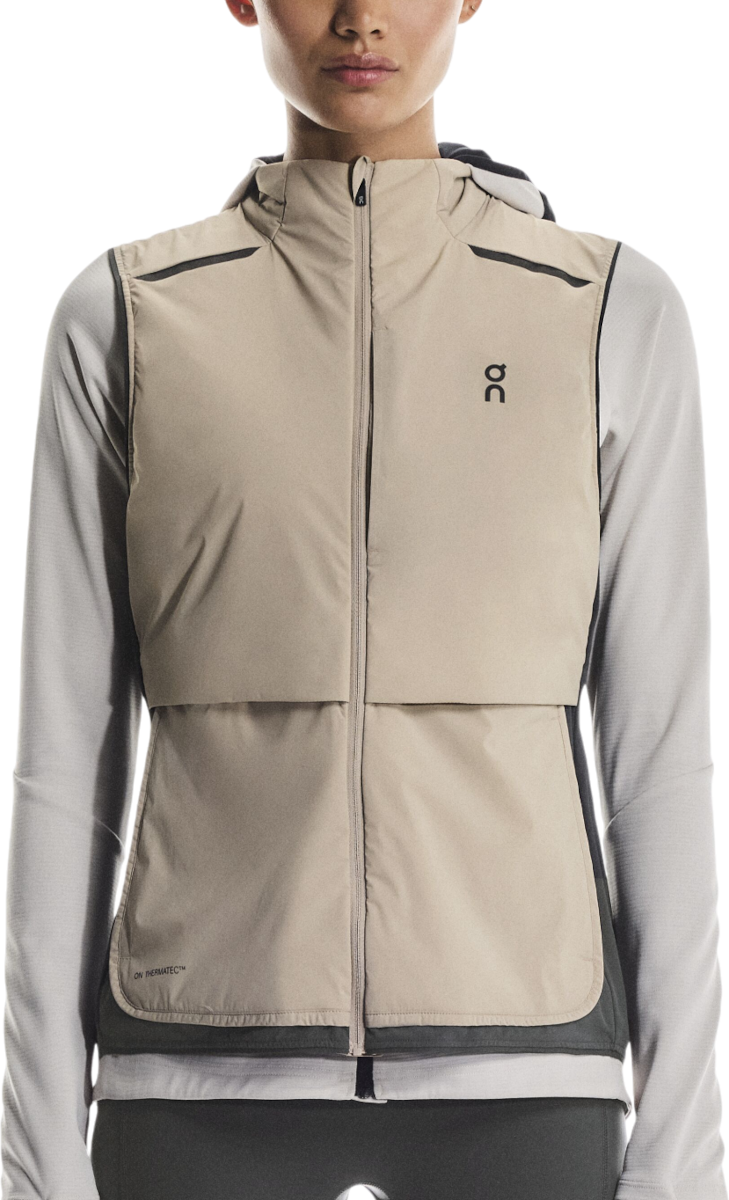 Vesta On Running Running Weather Hooded Vest Béžová | 1wf30233557