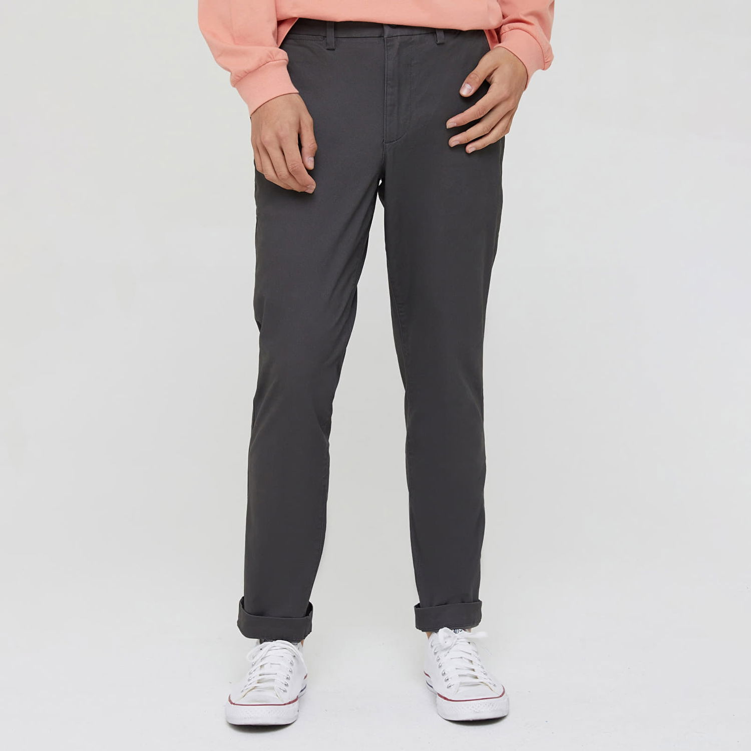 Nohavice GAP Chino Slim Fit Pants Soft Black Šedá | 500357-00, 0
