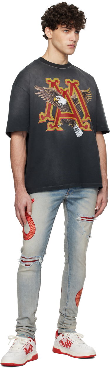 Tričko AMIRI Vintage Eagle Graphic Oversized T-Shirt Šedá | AMJYTE1127, 3