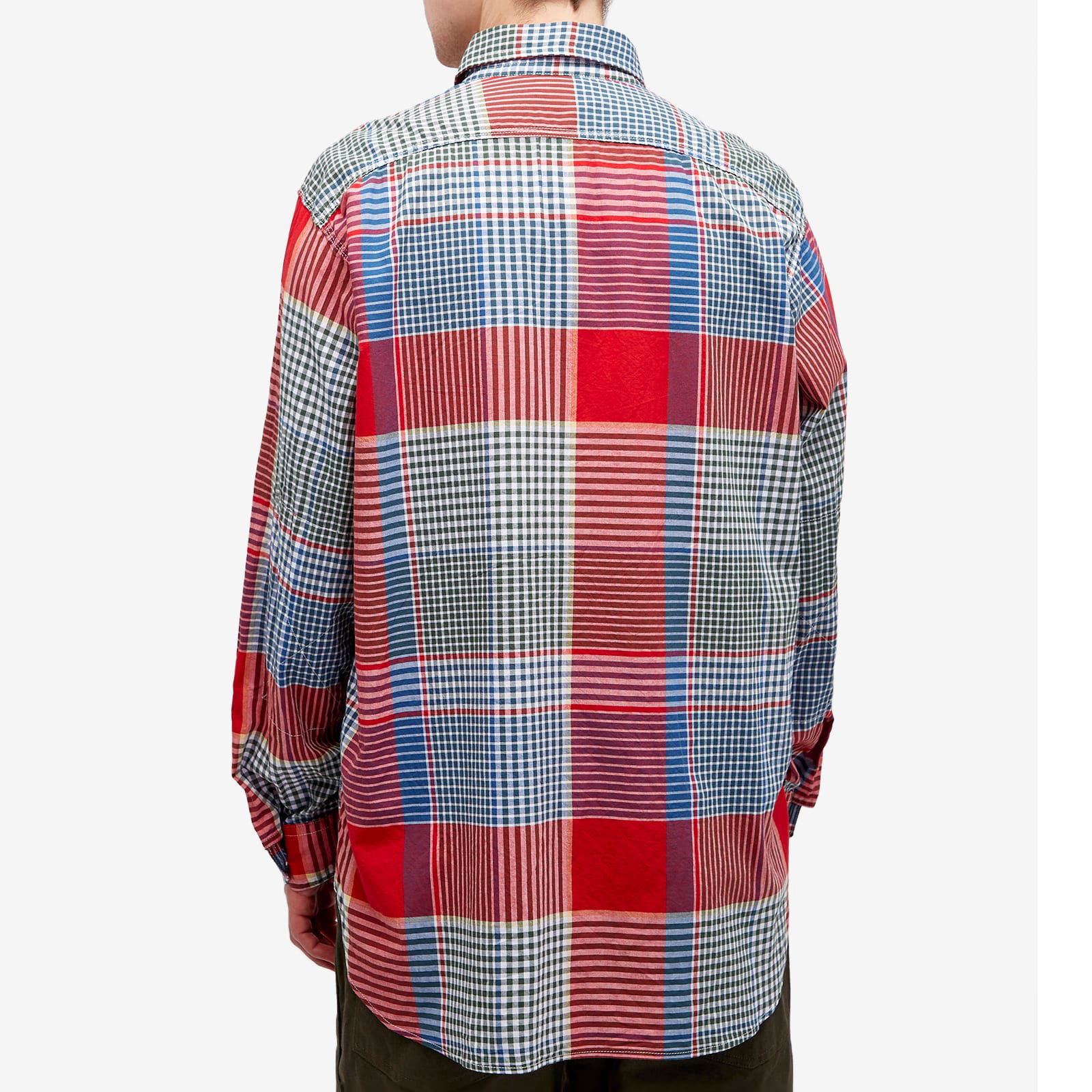 Engineered Garments Popover BD Shirt, Madras Plaid, Size Large