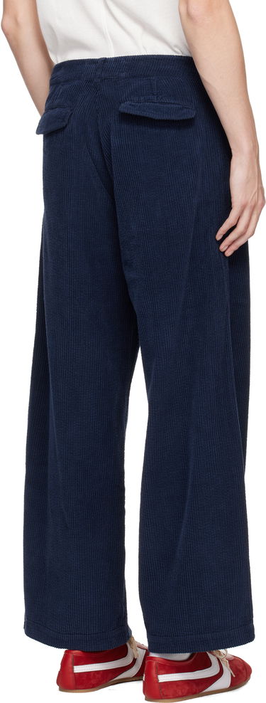 Nohavice ERL ERL Wide-Leg Corduroy Trousers Navy | ERL11P019, 2