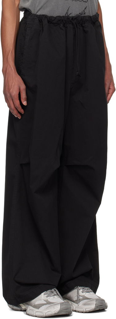 Cargo nohavice We11done We11done Tucked Wide Trousers Čierna | WD-PT3-24-262-U-BK, 4