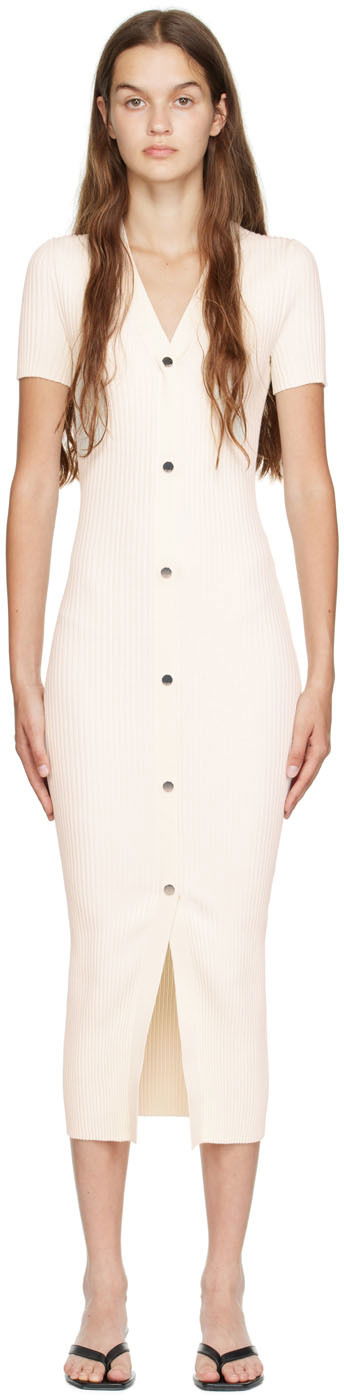 Šaty BOSS Knit Midi Dress Biela | 50471668 10242307, 0