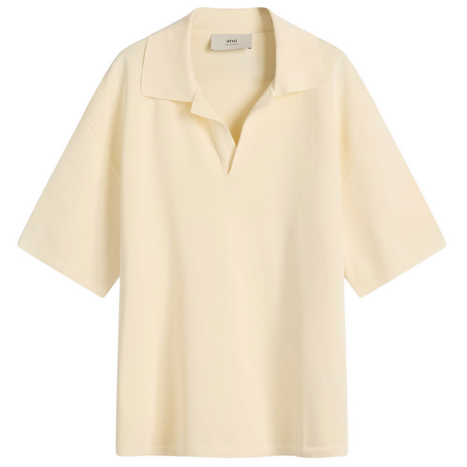 Polo tričko AMI AMI Paris Men's Short Sleeve Polo Shirt, Size Large Béžová | UPL164-KN0064-136, 1