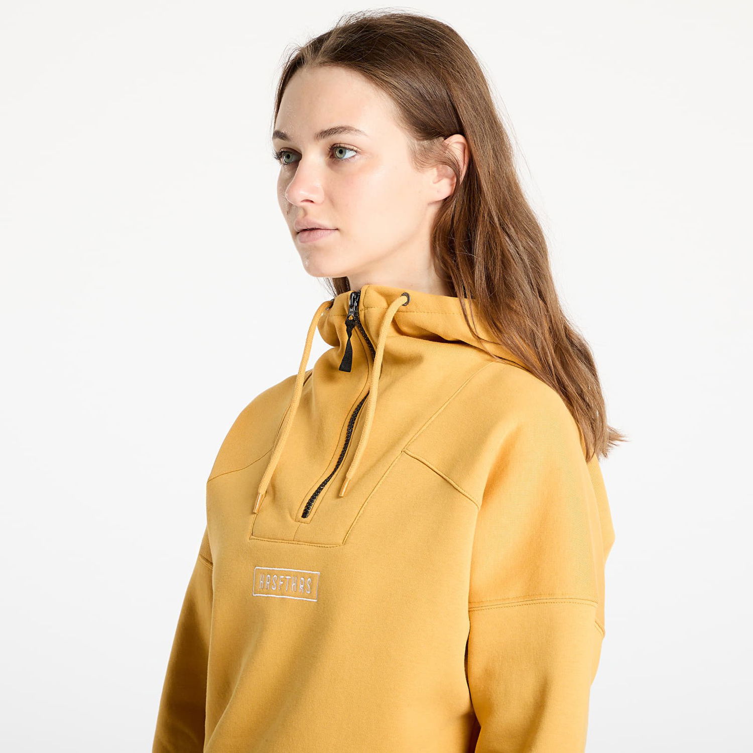 Mikina Horsefeathers Horsefeathers Willow Cropped Hoodie Žltá | SW929C, 1