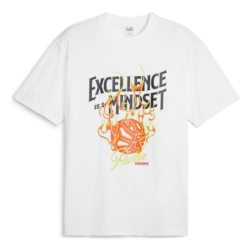 Tričko Puma Hoops Excellence Graphic T-Shirt Biela | 624754-01