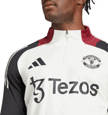 Mikina adidas Performance Manchester United Tiro 24 Training 1/4 Zip Top Biela | JE3737, 3