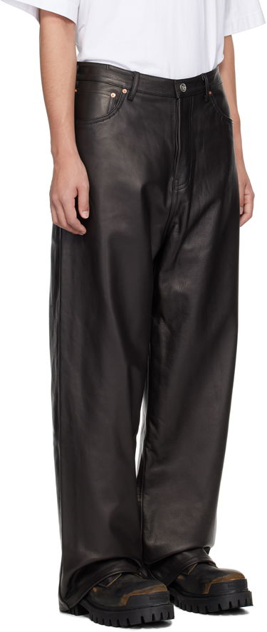 Nohavice VETEMENTS Vetements Grained Leather Pants Čierna | UA66PA200B, 1