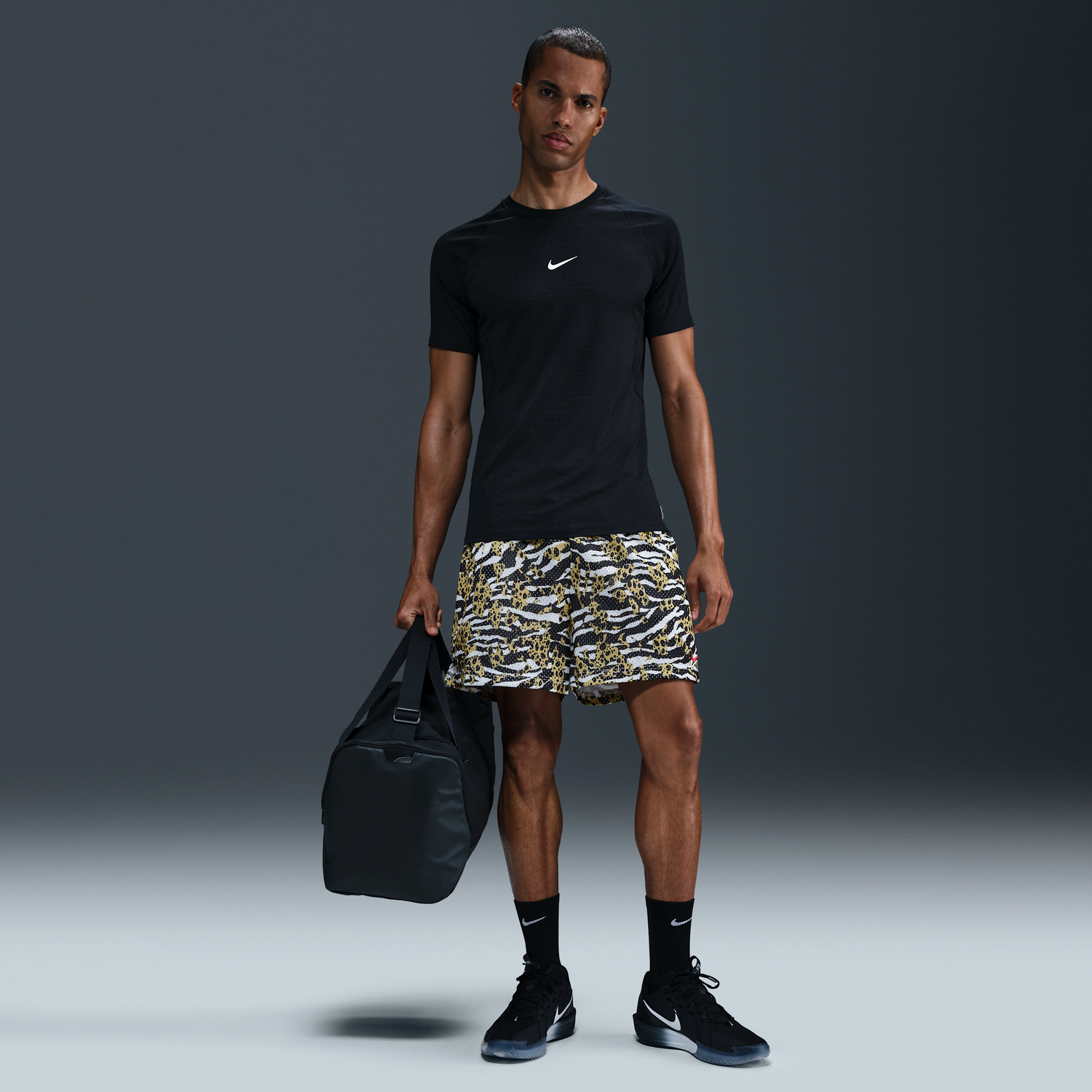 Šortky Nike Dri-FIT Practice Mesh Basketball Shorts Čierna | HV6933-100, 1