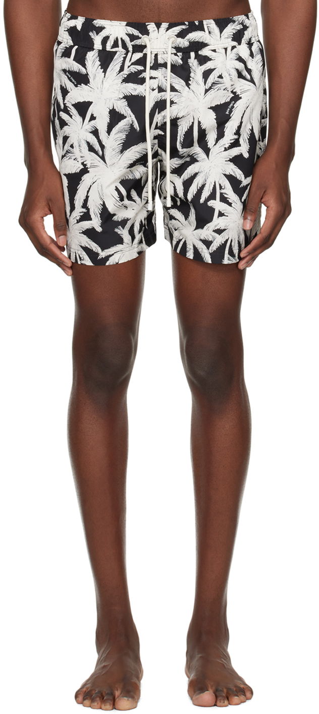 Plavky Palm Angels Palms Allover Swim Shorts Čierna | PMFD002R24FAB0061003, 0