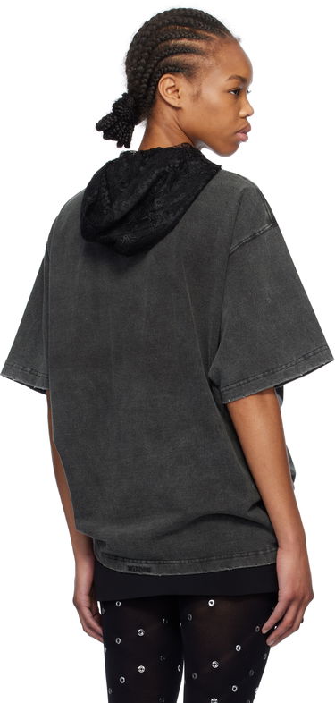 Tričko We11done We11done Heart Cross Graphic Hooded T-Shirt Šedá | WD-TH0-25-842-U-BK, 2
