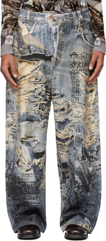 Džínsy Acne Studios Acne Studios Super Baggy Fit 2023 Jeans Modrá | BK0679-, 0