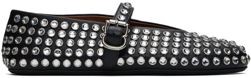 Oblečenie Alaïa ALAÏA Lambskin Ballerina Flats with Strass Čierna | AA3A029CK116, 0