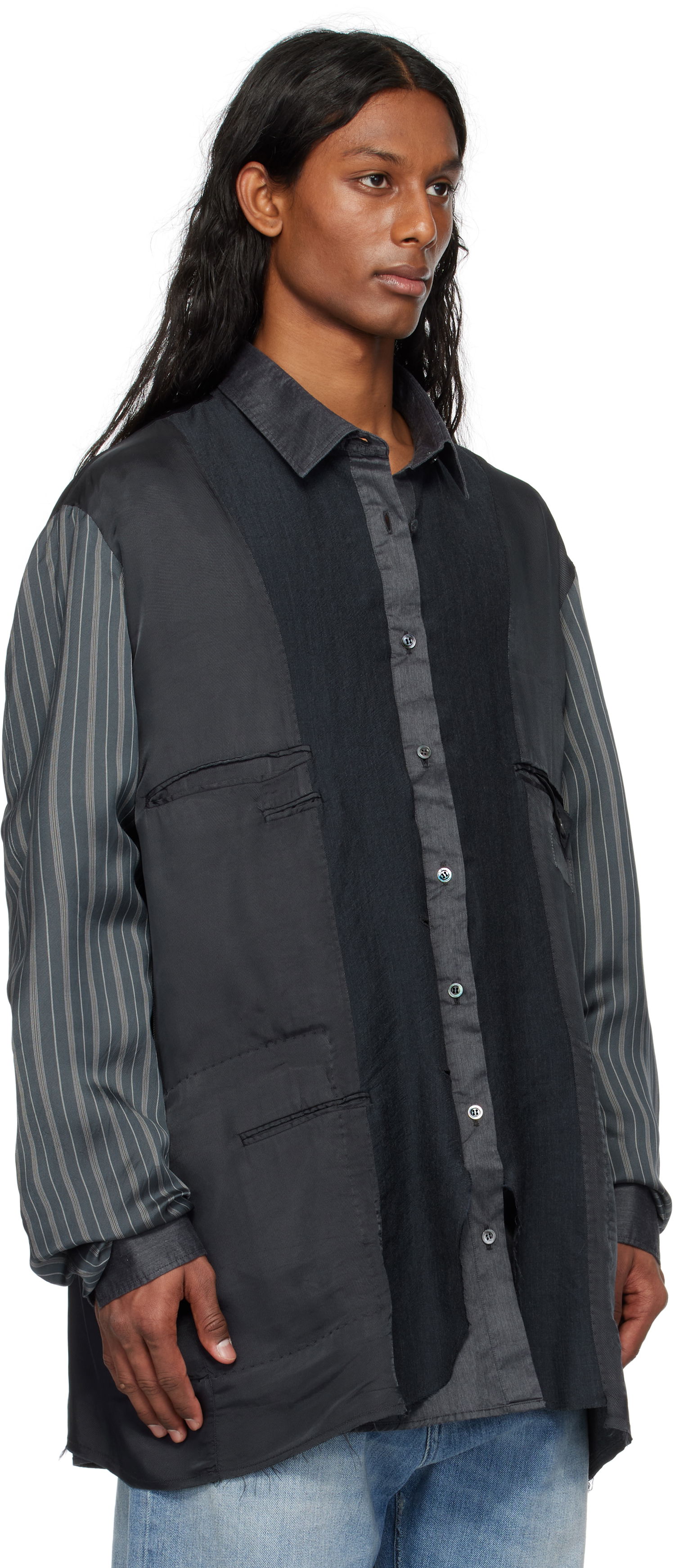 Košeľa Maison Margiela Maison Margiela Patchwork Inside-Out Reversible Jacket Šedá | S50BN0532 MTN052, 1