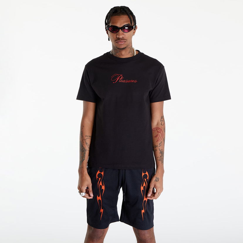 Tričko Pleasures Stack T-Shirt Čierna | P24SP050 BLACK