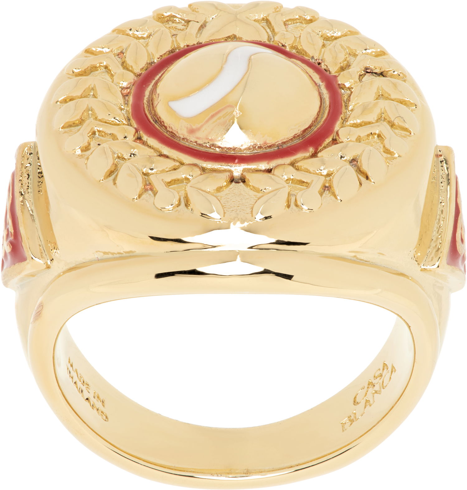 Prsteň Casablanca Sports Medallion Ring Metalická | APS25-JW-174-01, 0
