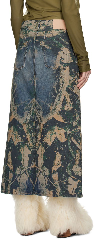 Sukňa Acne Studios Acne Studios Graphic Print Denim Maxi Skirt Modrá | AF0506-, 2