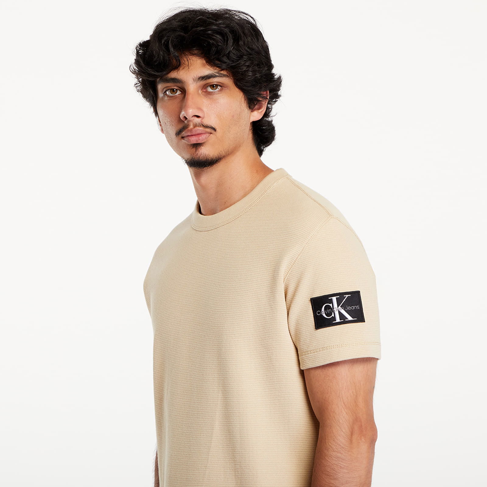 Badge Waffle Tee Khaki