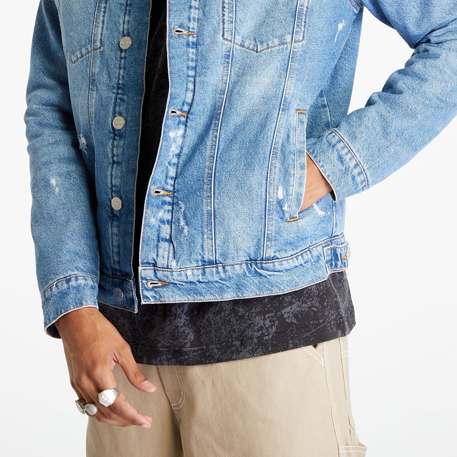 Bunda Tommy Hilfiger Teddy Trucker Modrá | DM0DM17471 1A5, 1