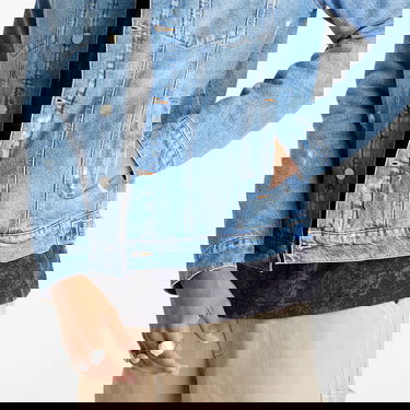 Bunda Tommy Hilfiger Teddy Trucker Modrá | DM0DM17471 1A5, 1