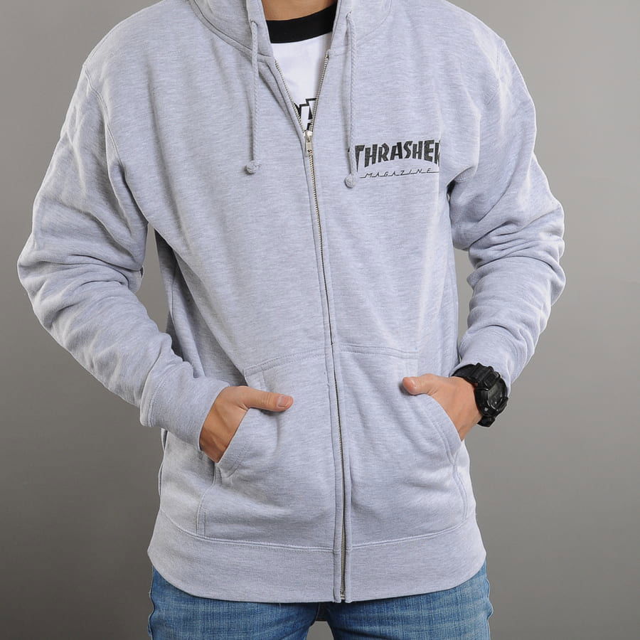 Magazine Logo Zip Hoody