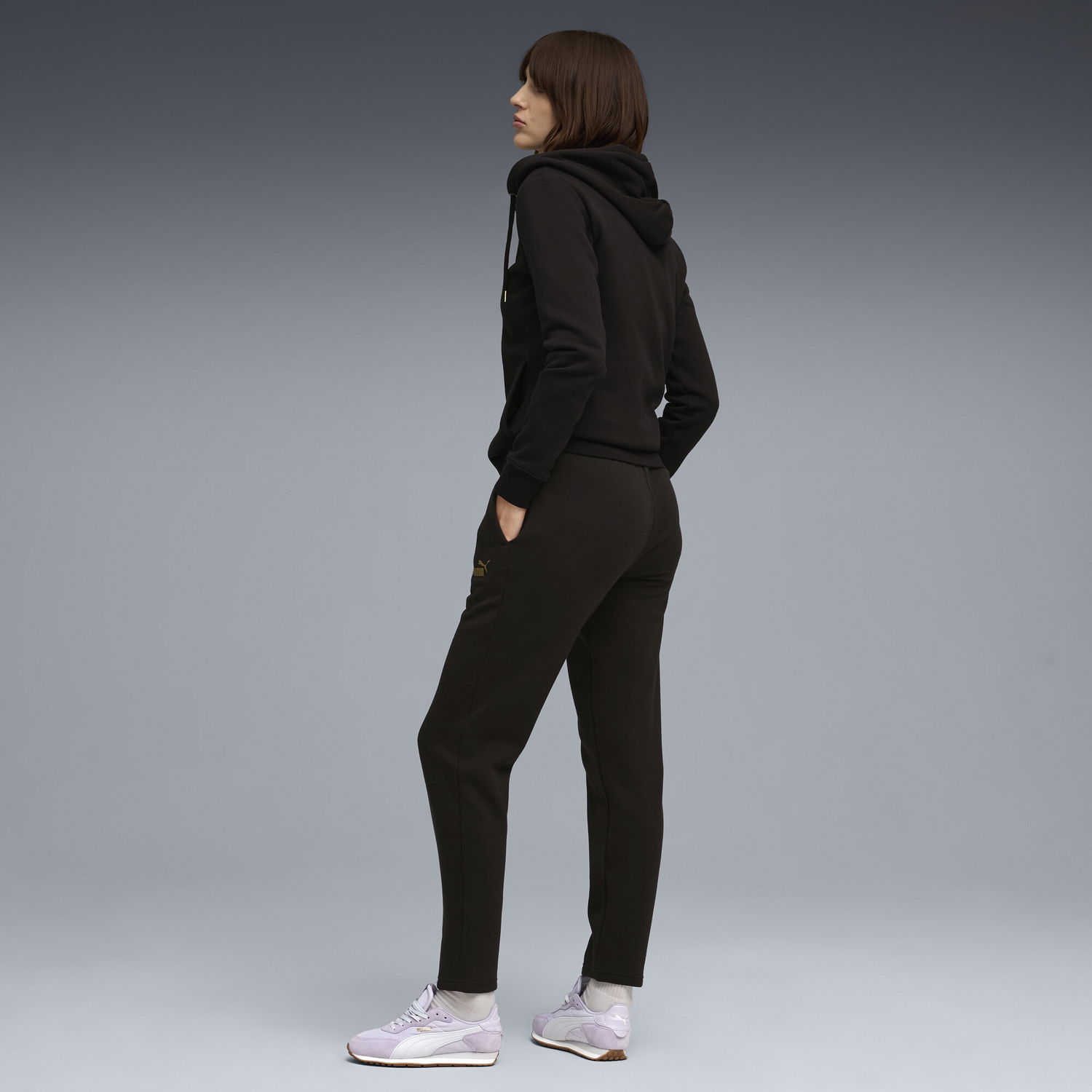 Súprava Puma Metallic Hooded Tracksuit Čierna | 688161_01, 1