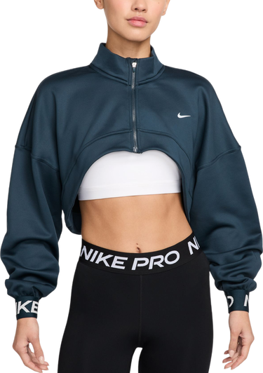Mikina Nike Cropped Fleece Sweatshirt Tyrkysová | fv8097-478, 0