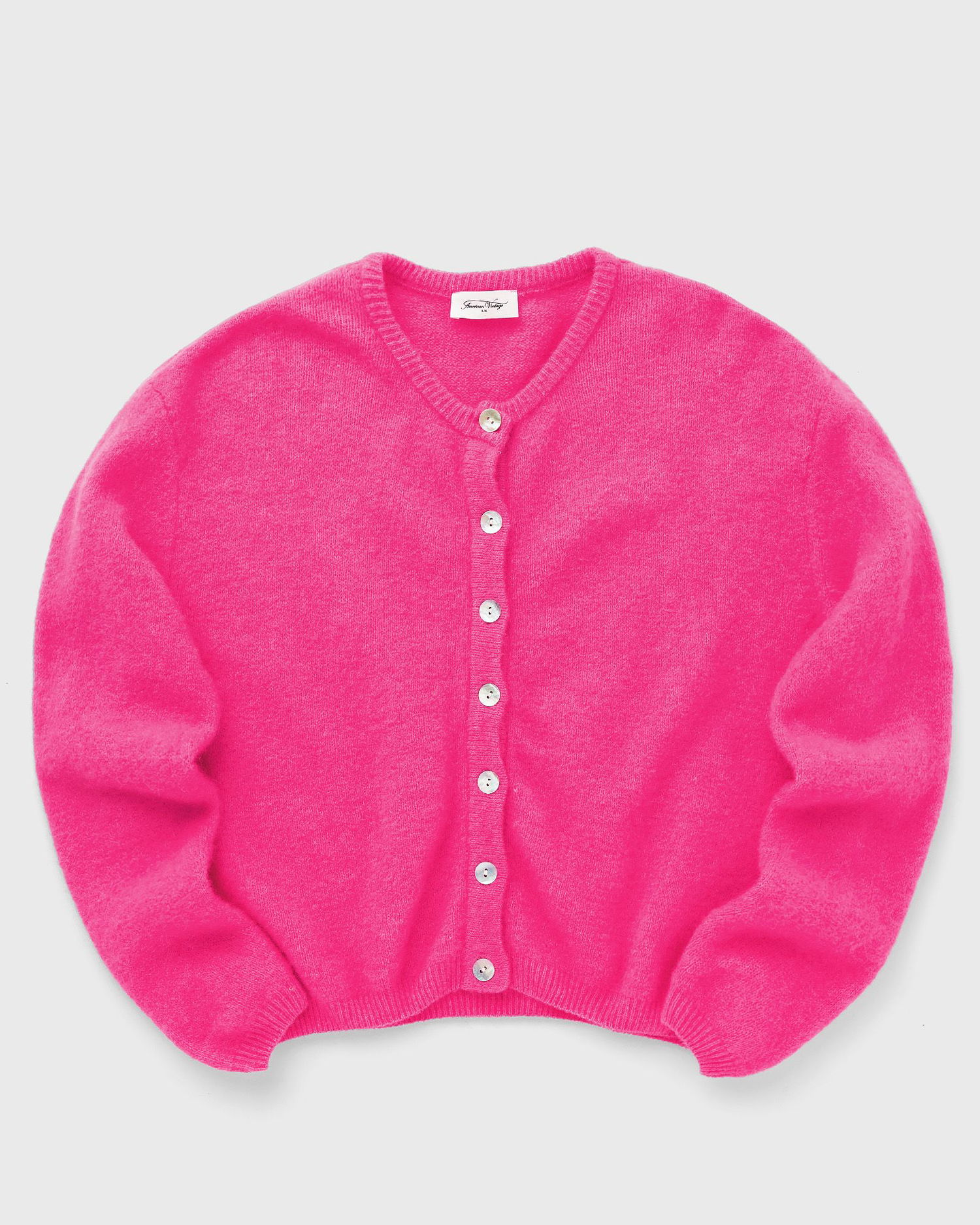Sveter American Vintage VITOW VEST Cardigan Ružová | VITO19EH24-ROSE-FLUO-CHINE, 0