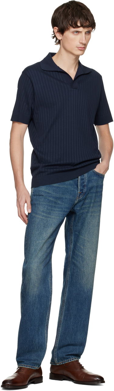 Polo tričko Paul Smith Paul Smith Ribbed Cotton Open-Collar Polo Navy | M1R-629Z-T02744-47, 3