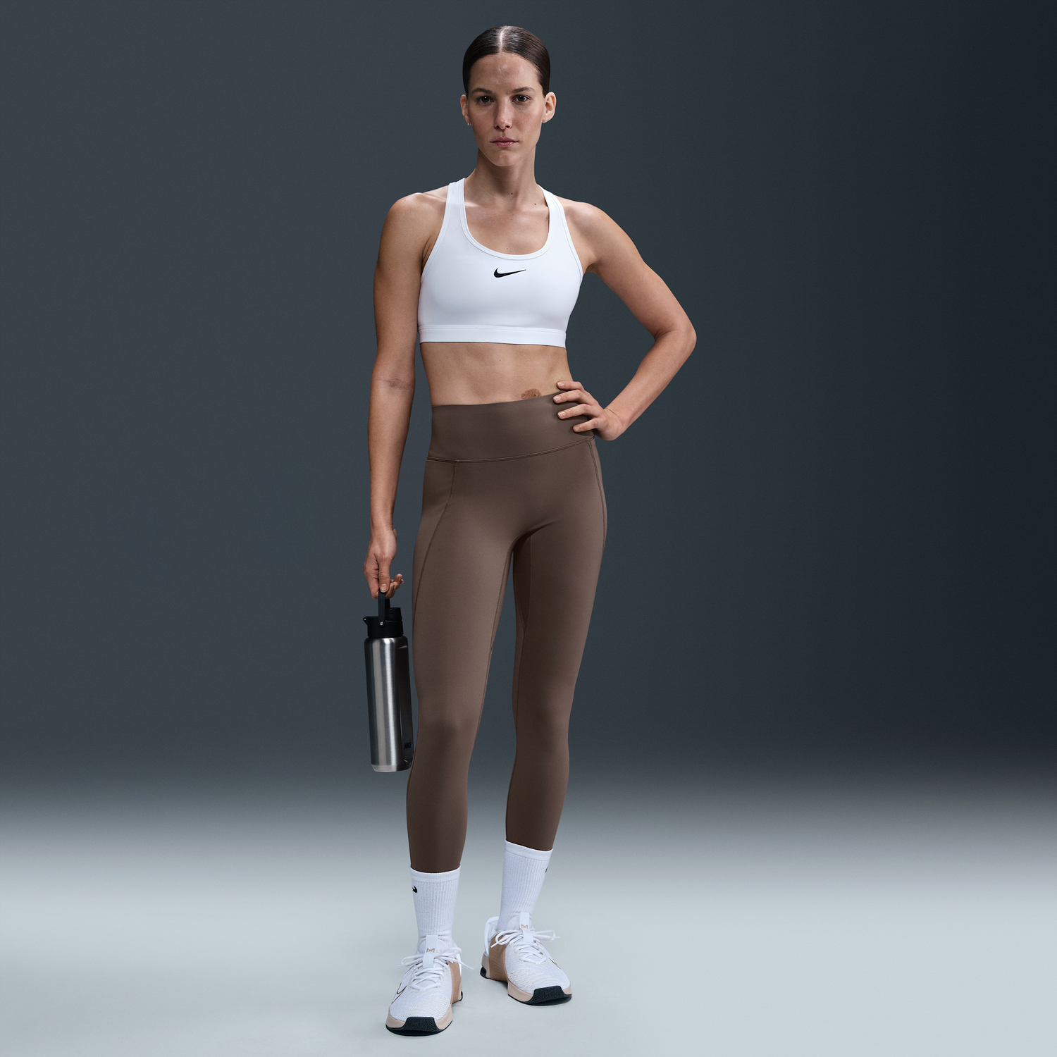 Legíny Nike Nike Universa High-Waisted 7/8 Pocket Leggings Hnedá | HQ6810-233, 1