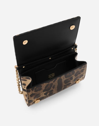 Kabelka Dolce & Gabbana Dolce & Gabbana DG Girls Mini Leopard Print Leather Bag Hnedá | BI3278AM568HA93M, 3