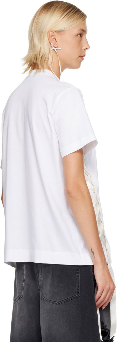 Tričko Simone Rocha Simone Rocha Unraveling Ribbon T-shirt Biela | 5368 0553, 2
