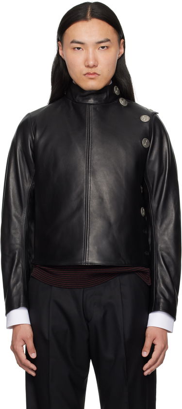 Bunda Enfants Riches Déprimés Enfants Riches Déprimés Leather Fencing Jacket Čierna | 040-246, 0