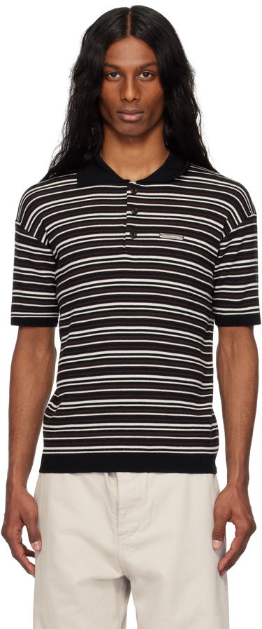 Polo tričko Andersson Bell Andersson Bell Striped Sweater Polo Čierna | atb1286m, 0