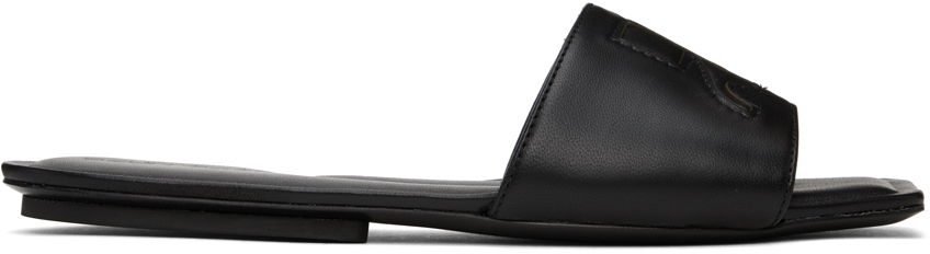 Tenisky a topánky Courrèges 'AC' Leather Slide Sandals Čierna | 124SSD003CR0052, 0