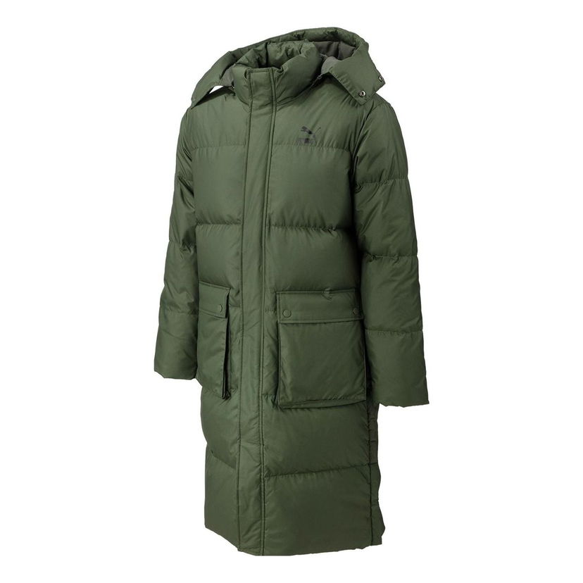 Kabáty Puma Teamliga Long Down Coat Zelené | 539572-64