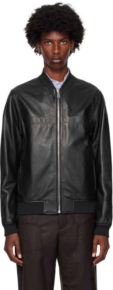 Bomber bunda Paul Smith PS Paul Smith Zip Leather Bomber Jacket Čierna | M2R-078ZL-N21450-79, 0