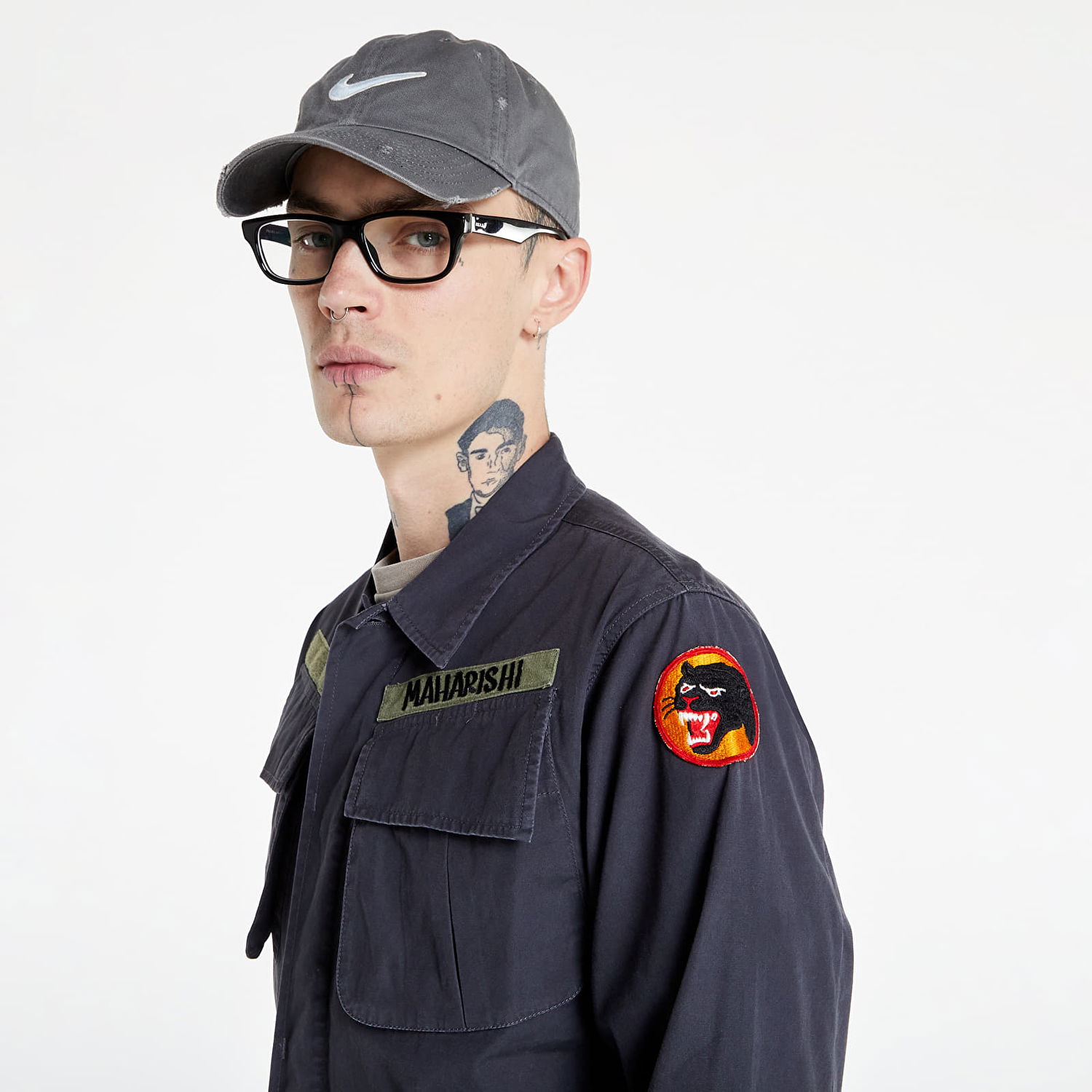 Košeľa Maharishi Oneness Jungle Overshirt Šedá | 3584 Black, 0