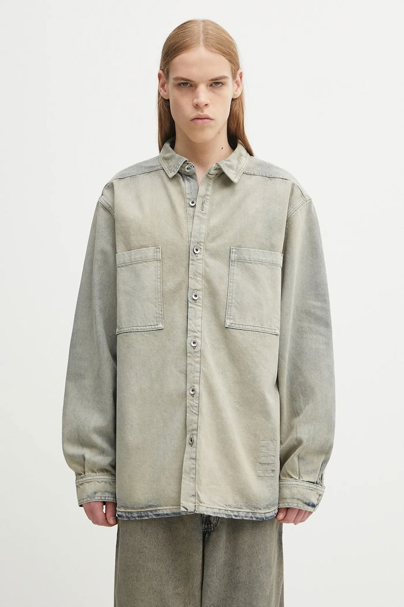 Košeľa Rick Owens Rick Owens DRKSHDW Jumbo Relaxed Fit Outershirt Šedá | DU02E7769.DMP