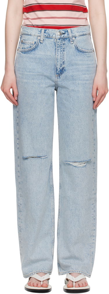 Džínsy rag & bone rag & bone Shea Relaxed High Rise Jeans Modrá | WDD25P1006RGCH, 0
