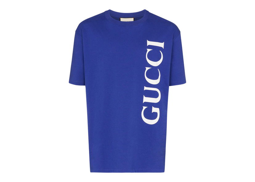 Tričko Gucci Logo print Navy | 565806 XJB2V 4118