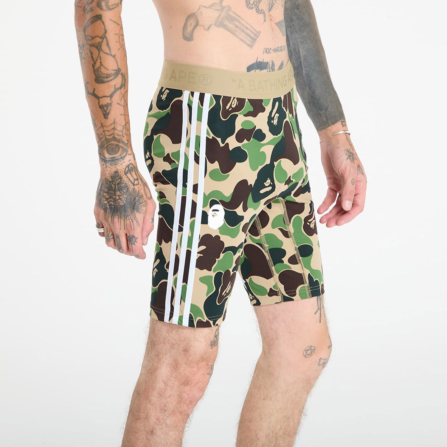 Ponožky adidas Originals adidas x BAPE FB Tights Zelené | KB2206, 1