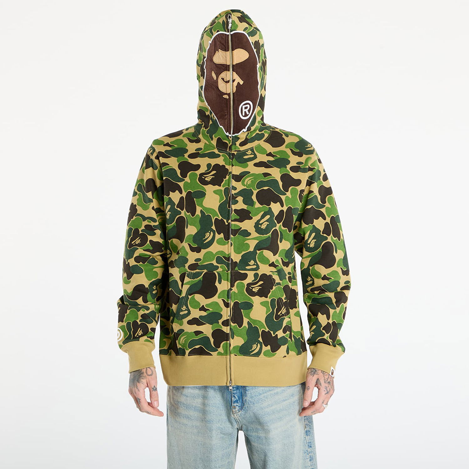 Mikina BAPE Abc Camo 2Nd Ape Full Zip Hoodie Rôznofarebný | 001ZPL801006MGRN, 1