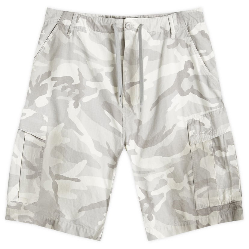 Šortky Balenciaga Camo Cargo Shorts Šedá | 790988-TQLA7-1400